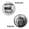 Ich Liebe Meine Modellleisenbahn Magnet with Bottle Opener Magnetic Design