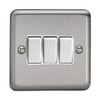 Varilight - 3G 1 or 2W 10A Switch Matt Chrome