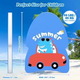 MoKo Children's Swimming Board, Swimming Kickboard Training Equipment with Handles, Swimming Cartoon Swim Float, Swimming Training Equipment, Swimming Board for Children, Boys, Girls, Indigo Dinosaur