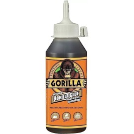 Gorilla Original Waterproof Polyurethane Glue, 8 ounce Bottle, Brown, (Pack...