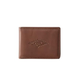 Rip Curl Men's Search Surf Leather Wallet, Multiple Card Slots and ID Window, Brown