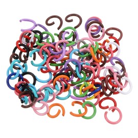 QUARKZMAN 100 Pieces Open Jump Rings, 8mm Colorful O Ring Connectors for DIY Crafts Bracelets Necklaces Jewellery Making, 1 Set in Different Colours