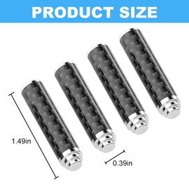 KHGUZ 4PCS Car Door Lock Knobs, Carbon Fiber Metal Vehicle Lock Pin Pull Covers, Automotive Decorative Modification Accessories Universal for SUV, Sedan, Truck (Black/B)