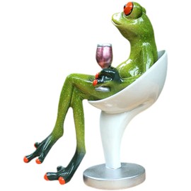 Beavorty Frog Ornaments Garden Sculptures & Statues Garden Statues Wild Animal Figures Toys Frogs Frog Decor Mini Figurines Frog Statue for Garden Miniature Resin Zen Garden Student