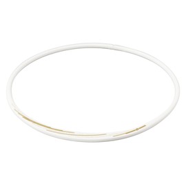 Phiten Rakuwa Necklace, Neck S, Slash Line, Lame Type, White/Gold, 19.7 inches (50 cm)