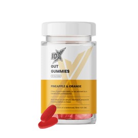 10X Athletic Pre Probiotic Gut Gummies – Pineapple & Orange | Probiotic & Prebiotic for Digestive Health | Chewable Vegan Gummies | Heat-Stable | Bloating Relief | 60 Gummies