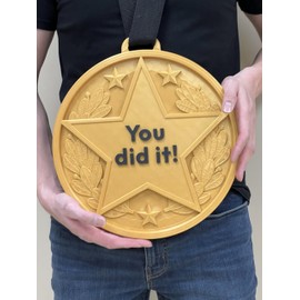 MunnyGrubbers - Comically Large 13 inch Award Medal - Funny Gift - Novelty Gift Award - (You did it)