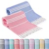 2 Packs Cotton Turkish Beach Towels Quick Dry Sand Free