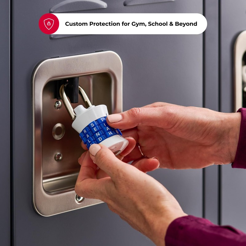 Master Lock Word Combination Lock, Set Your Own Word Letter