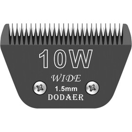 Wide Blades for Dog Grooming,Compatible with Andis,Oster A5,Wahl km10 Dog Clippers,(Black, 10W-1.5mm)