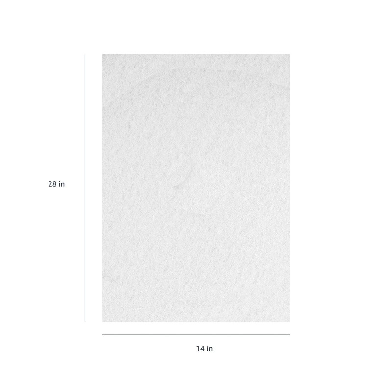 Americo White Super Polish Floor Pad, 14"x28", 5 Pads/Case, Machine