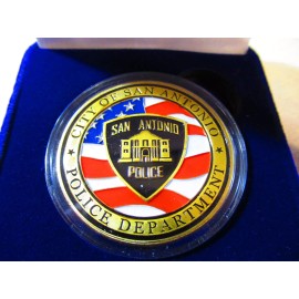 City of San Antonio Police Dept Challenge Coin w/ Presentation Box