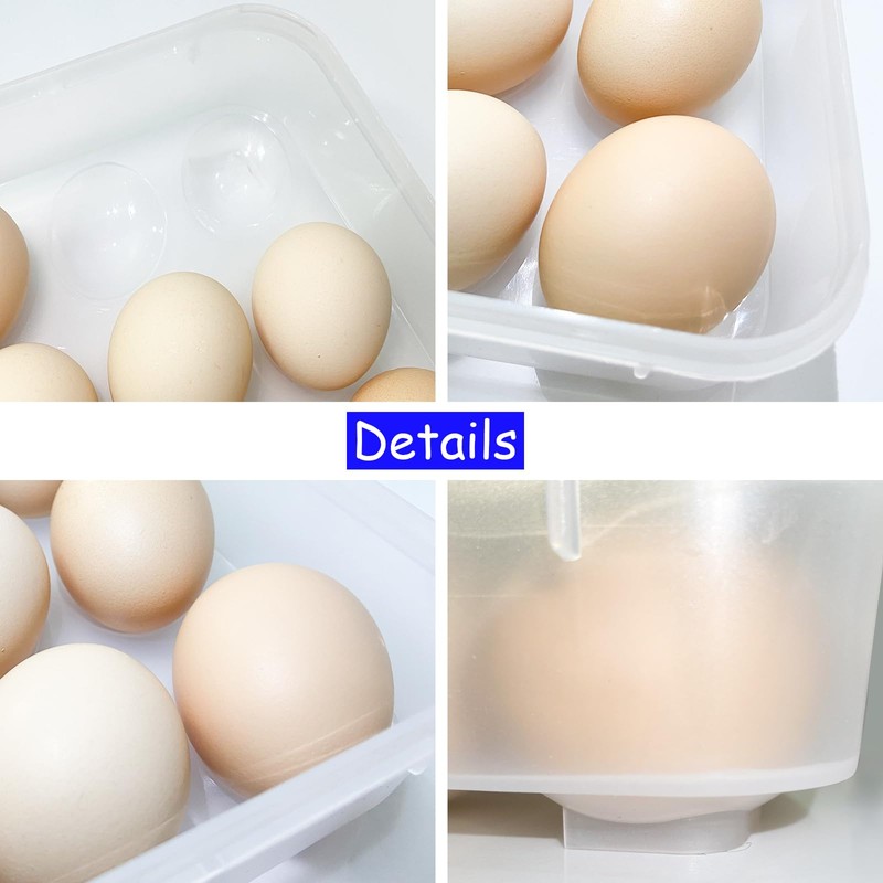 Jgalnim 3Pack Egg Trays,Deviled Egg Containers with Lid,Egg Container Carrier,Refrigerator