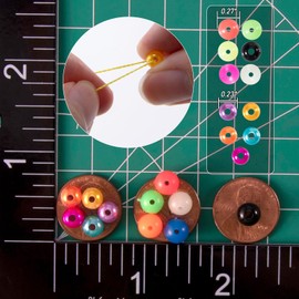 Dr.Fish Fishing Bead Bait Eggs Kits Floating Ball Float Stopper Plastic with Box Glow Round Luminous Saltwater Freshwater Salmon Trout Spinner Making Rig Walleye