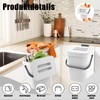 Hanging Trash Bin, 3L Hanging Bin for Worktop, 16.1 x