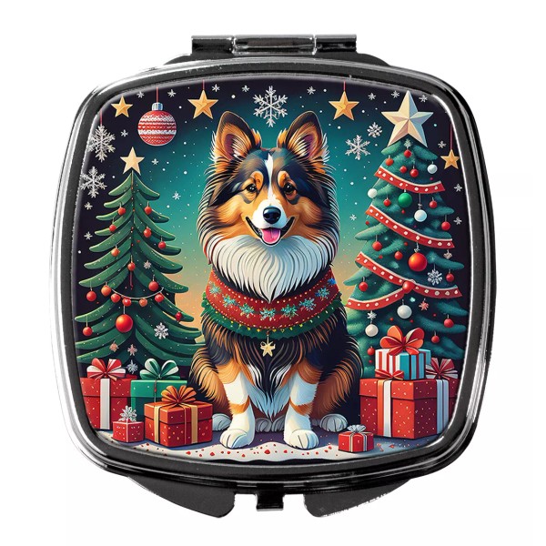 Sheltie Christmas Compact Mirror DAC1155SCM