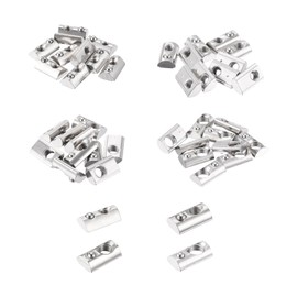 sourcing map 40Pcs M3/M4/M5/M6 T Spring Nut Half Round T Slot Nut Roll in Spring Hammer Head Fastener Nut for 2020 Series Aluminum Profile