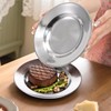 ZAVOOS 24 Pack Stainless Steel Dinner Plates, 8 Inch Metal