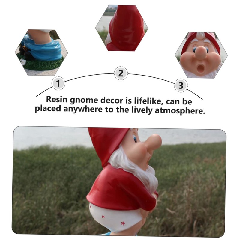 HOOTNEE 1 x Gnome Ornaments Resin Gnome Ornaments Mini Gnome