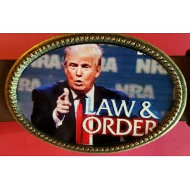 TRUMP 2020 Epoxy Belt Buckle  - LAY & ORDER - NEW!
