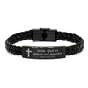Matthew 19:26 - with God All Things are Possible. Bible Verse Bracelet. Encouragement Gift. Christian Jewelry. Miscarriage Gift. Religous Scripture Braided Leather Bracelet