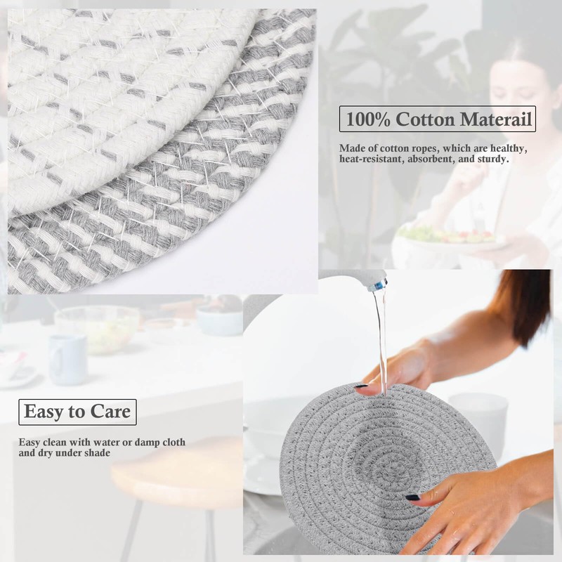 Billbotk 7" Trivets for Dishes, Pots and Pans, 4 Heat
