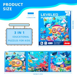 Shinybox Children's Puzzle, Magnetic Puzzles for Children, Educational Toy, Educational Toy for Children, Travel Games Children, Games for Children in the Car, Plane, Road Trip, Travel Toy (Ocean)