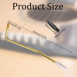 WANDIC Gold Tremolo Arm 6mm Single Metal Bar with 3 Tremolo Arm Tips Vibrato Arm Crank Lever for Electric Guitar Tremolo System