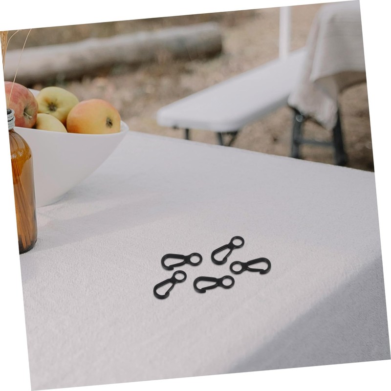 GRIRIW 50pcs Plastic Hooks: Mini 8 Shaped for Outdoor Camping