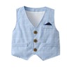 Boarnseorl - Conjunto de pantalones para bebé y niño, Azul+blanco,