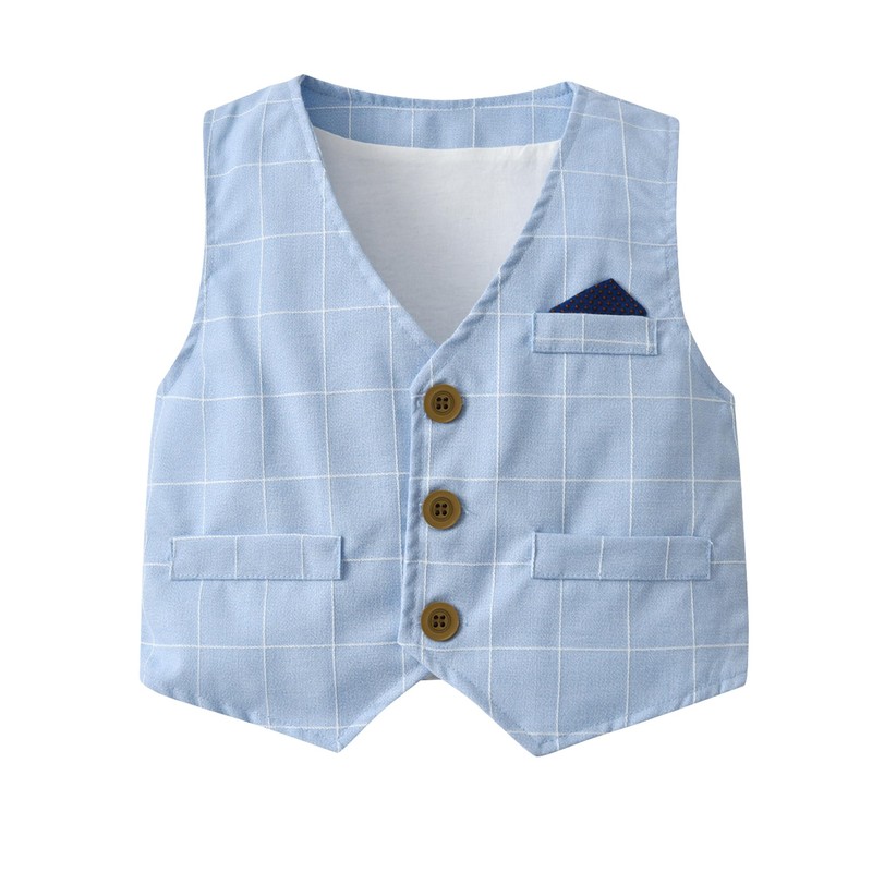 Boarnseorl - Conjunto de pantalones para bebé y niño, Azul+blanco,