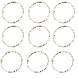 Yosawo Pack of 20 Book Rings Binder Rings Loose Leaf Book Rings Metal Books Rings Binder Rings Key Rings for Scrapbook Album Notebook Index Cards (38 mm)