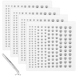 660PCS Fake Lip Stud Face Gems Fake Face Piercing Non Piercing Nose Stud Stick on Fake Eyebrow Piercing Silver Belly Button Sticker Face Sticker Fake Nose Cool Punk Y2K Makeup for Women Men