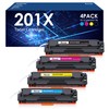201X Toner Cartridge Compatible for HP 201X 201A 4 Pack CF400A CF401A CF402A CF403A High Yield for HP Color Laserjet Pro MFP M277dw M252dw M277n M277c6 (Black, Cyan, Magenta, Yellow)