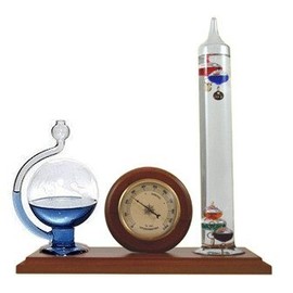 Ambient Weather WS-YG501 Galileo Thermometer, Hygrometer and Glass Fluid Barometer
