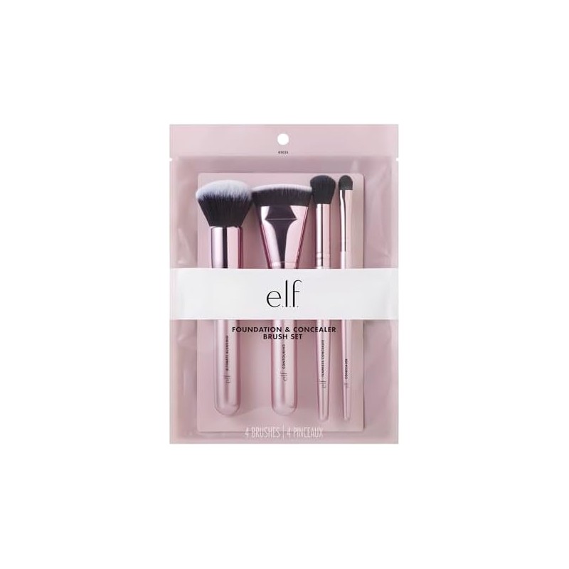 e.l.f. Complexion Perfection - Juego de pinceles (4 piezas, sintéticos)