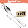 Ouliget Stainless Steel Spoon Fork,Long Handle Salad Forks,Food-grade Flatware Set