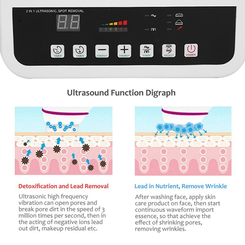 Ultrasonic Freckle Spots Removal Machine Detoxifying Face Care Machine for