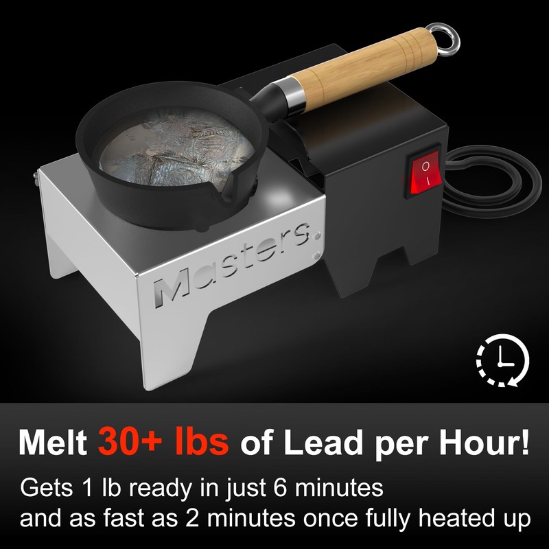 MMasters Fast-Heating Electric Lead Melting Pot – 80 Oz Capacity