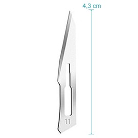 May Scalpel Blades Figure 11 for Scalpel Holder No. 3 Individually Sterile Packed with Blade Puller Pack of 100