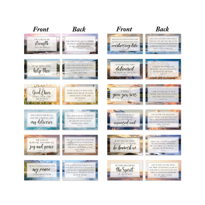JBH Creations Be Not Afraid Bible Verse Cards with Full