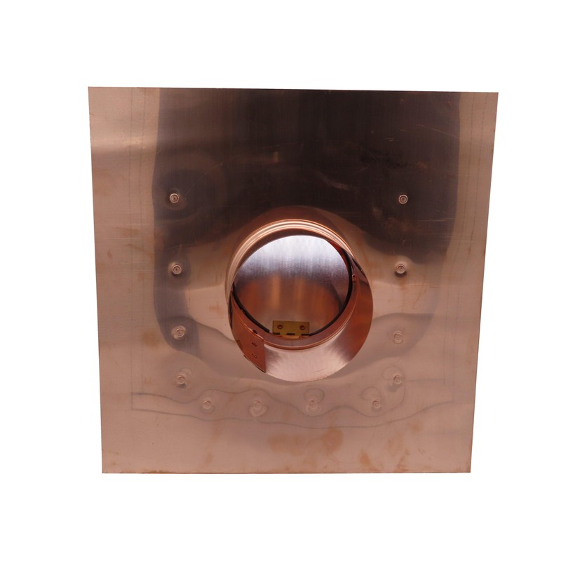 RDP Copper Rooftop Exhaust Vent Cap with Damper and Bottom