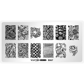 Whats Up Nails - B067 Zoology Trip Stamping Plate for Nail Art Design