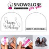 50009 Photo Snow Globe Large with Transparent Base and Hearts
