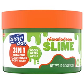 Suave Kids Shampoo, Conditioner, Body Wash 3 in 1 for Ease Gooey Green Apple Tear-Free 10 oz (10079400470390)