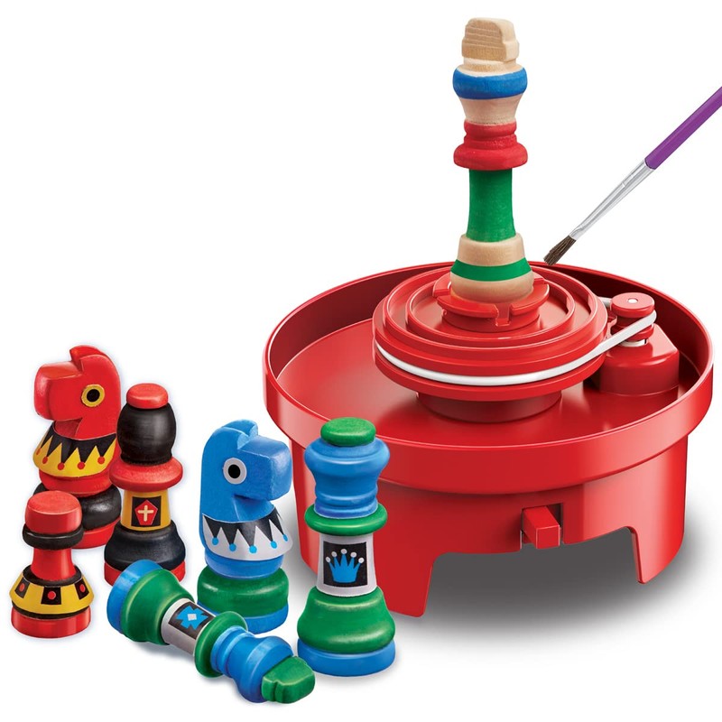 4M KidzLabs - Motorised Spin Art Chess Designer Game, Multi-Coloured,