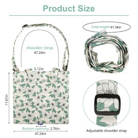 Catheter Bag Holder for 2000ml Catheter Bags,Catheter Bag Covers with Floral Pattern,Urine Bag with Adjustable Strap,Catheter Supplies for Urinary Incontinence Patients (Jasmine)