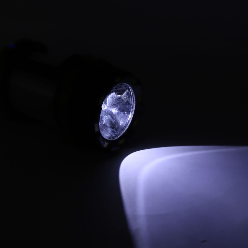 Rechargeable Spotlight Flashlight USB LED Super Bright Handheld Camping Lantern