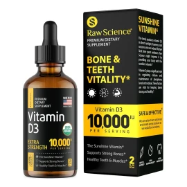 Gotas De Vitamina D3 10,000iu Huesos Fuertes Y Corazón Salud Sabor N/a