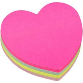 Heart-Shaped Sticky Note Cube Super Sticky Removable Notes Pad (1)